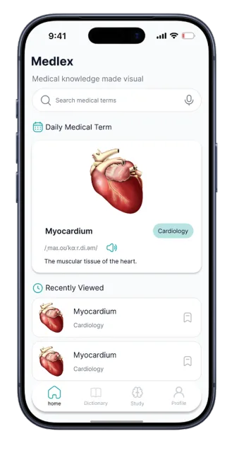MedLex home: search medical terms and the daily medical term, Myocardium